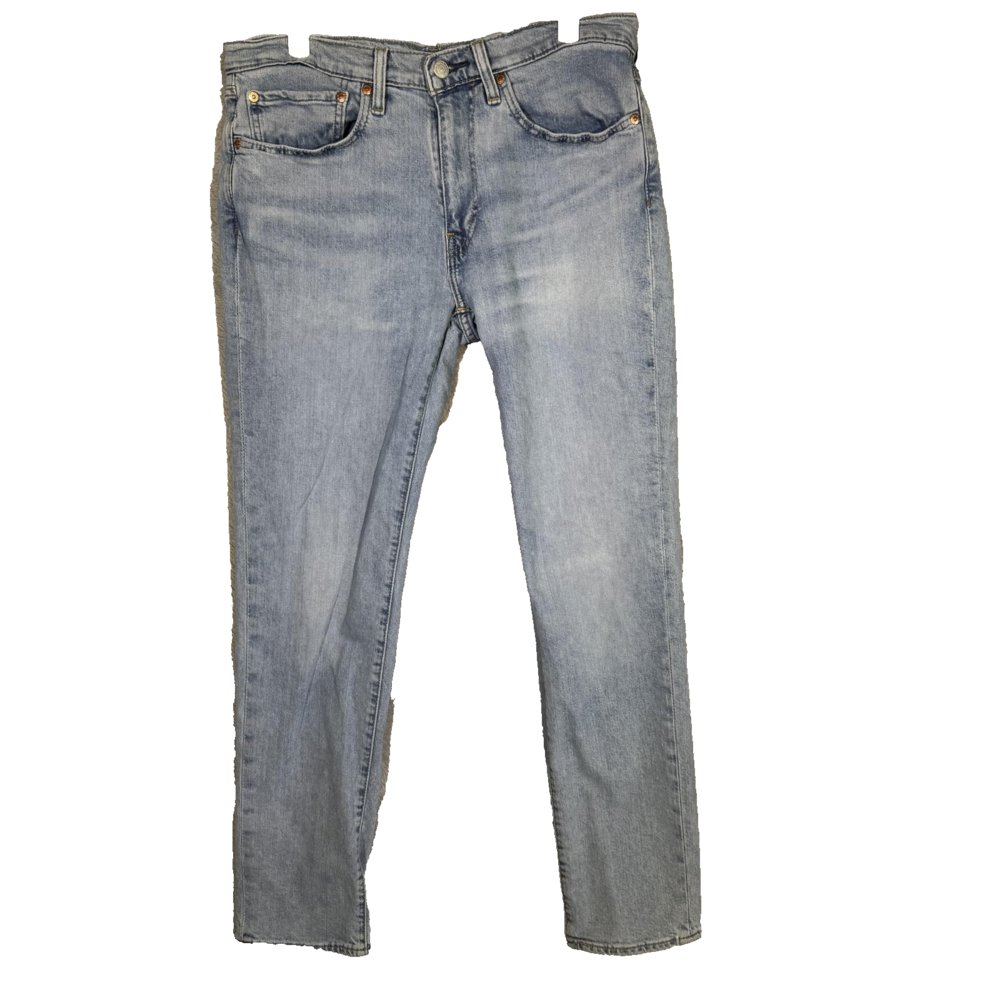 Levis 511 Jeans Mens 32x30 Slim Fit Tapered Stretch Light Wash Denim Zip Fly
